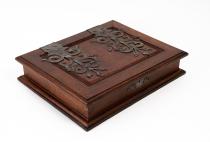 Wooden box with mountings