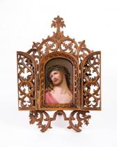 Miniature of Christ in carved frame