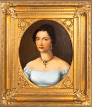 Unknown painter: Biedermeier portrait of a lady